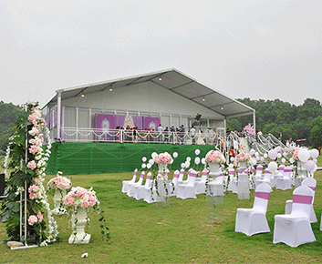 outdoor wedding marquee
