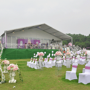 outdoor wedding marquee